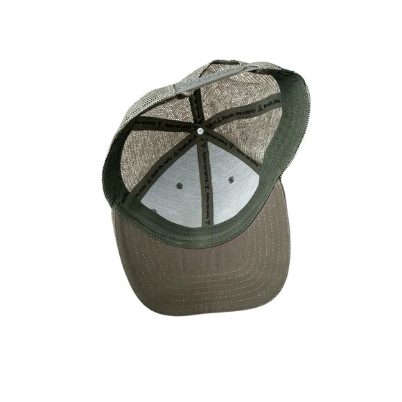 Prana Green Khaki Trucker Mesh Snapback Hat Cap - Picture 7 of 7
